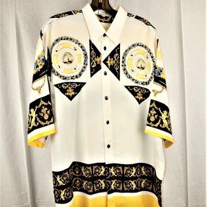 Yashi Yamamuri Men’s Button Down Short Sleeve Shirt L